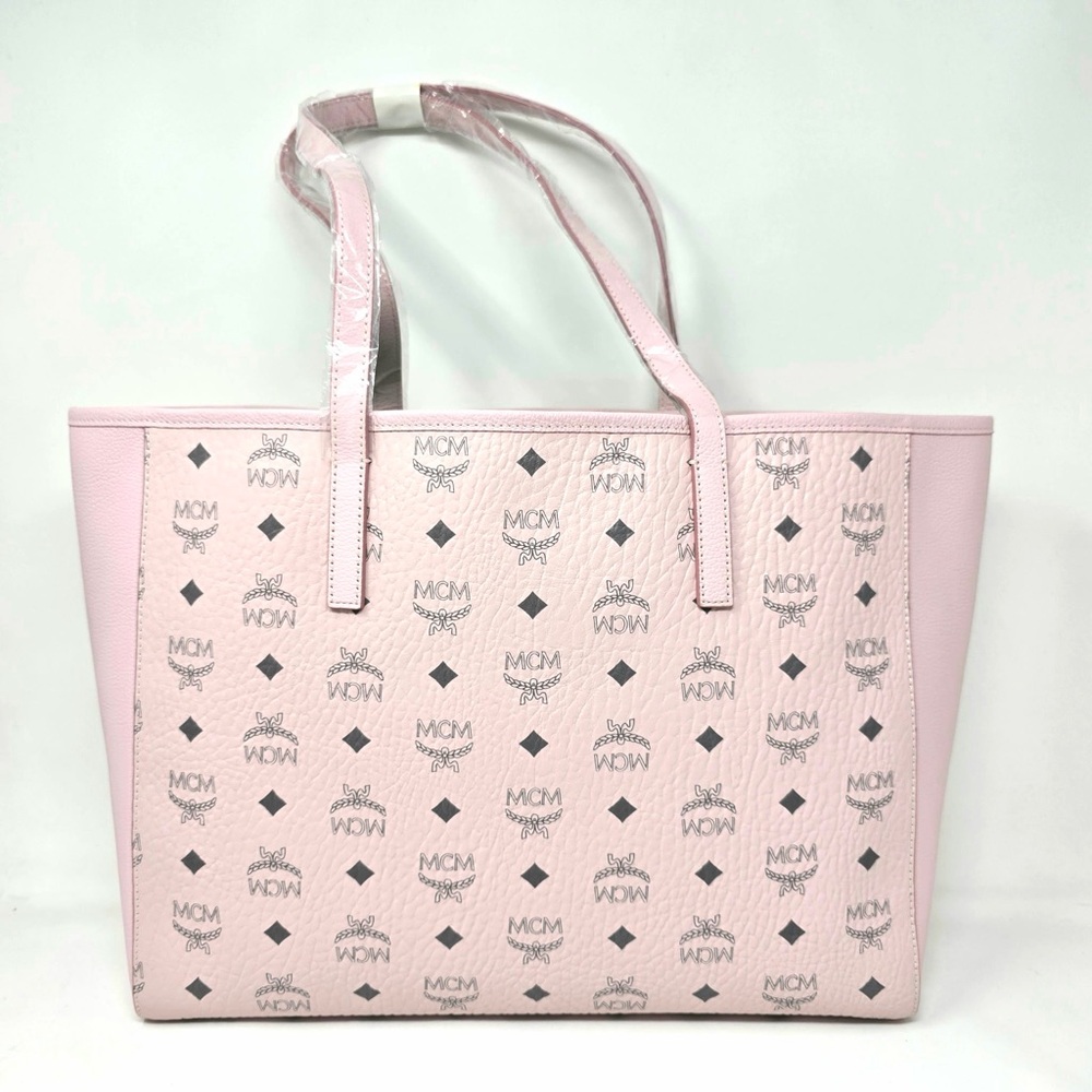 MCM Pink Logo Tote Bag